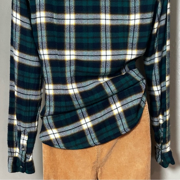 Vintage Inspired VISCOSE Blend American Eagle Outfitters Slim Fit Flannel Shirt - Picture 8 of 10